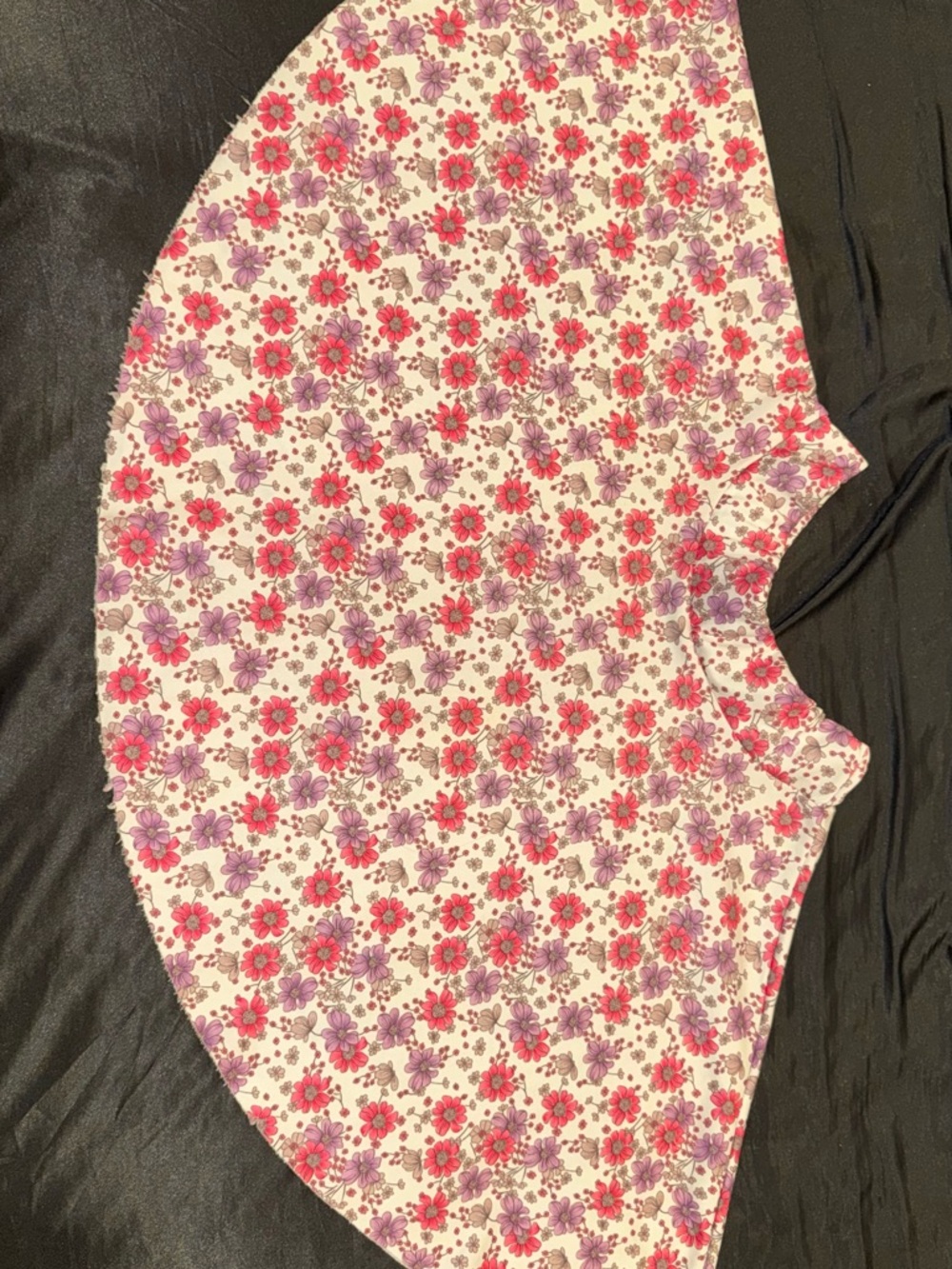 Floral A-Line Skirt in Pink and Purple